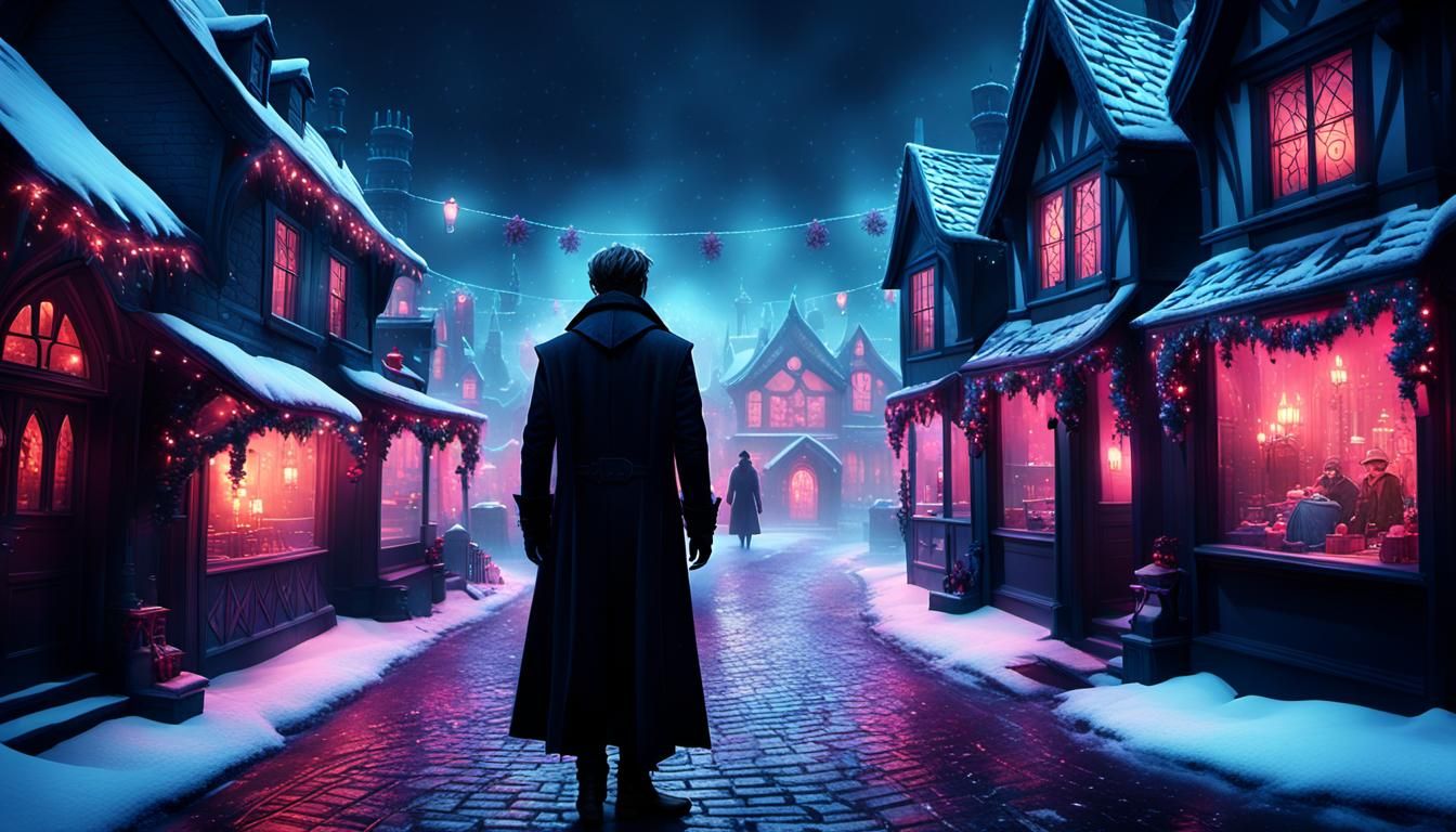 Victorian Vampire in Gothic Horror Christmas Village