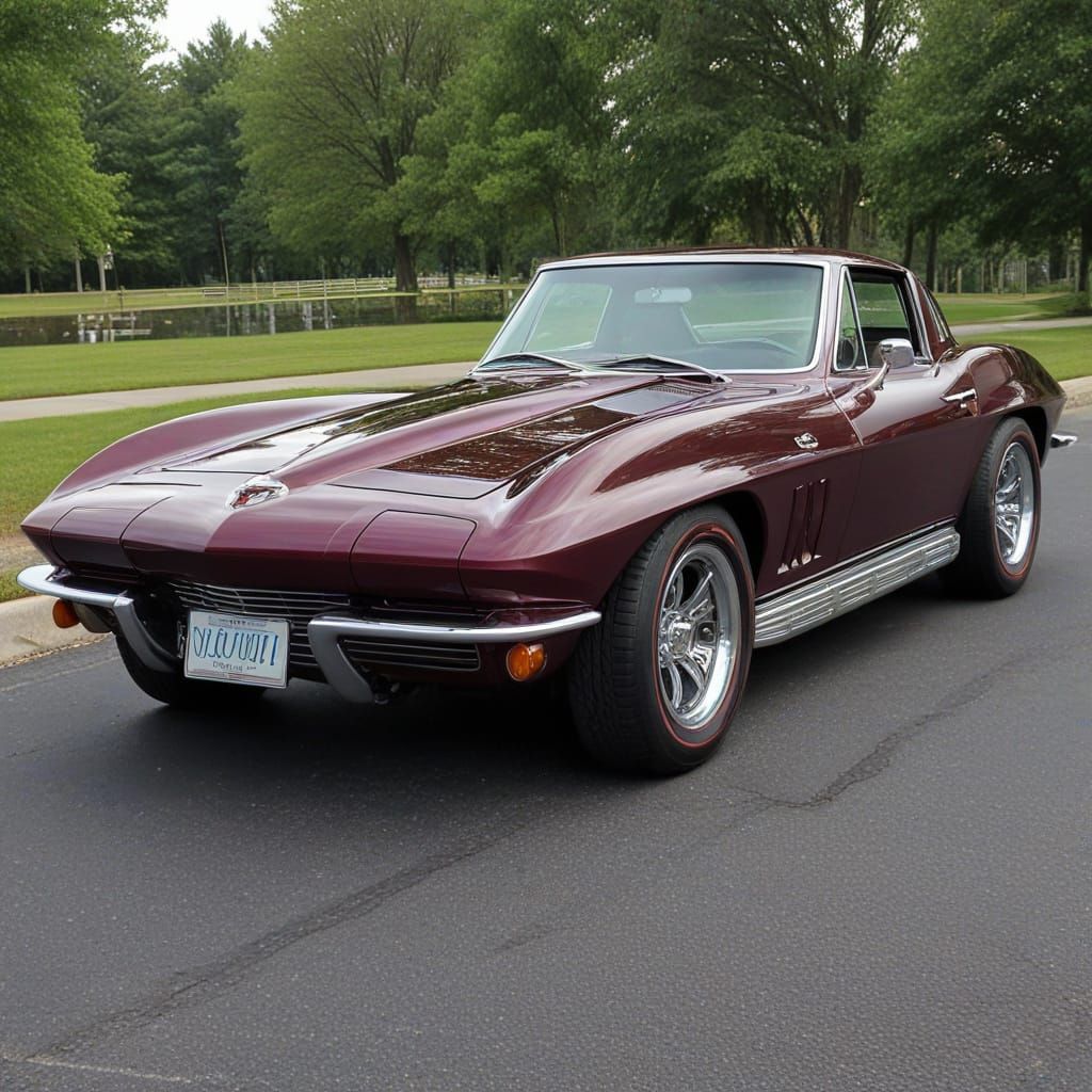 Vintage Black Corvette Shines with Chrome Accents