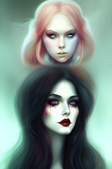 Halloween Princess Portrait in Contemporary Digital Art