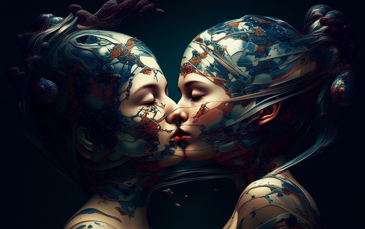 Surreal Geological Reorganization in Maki-e Style