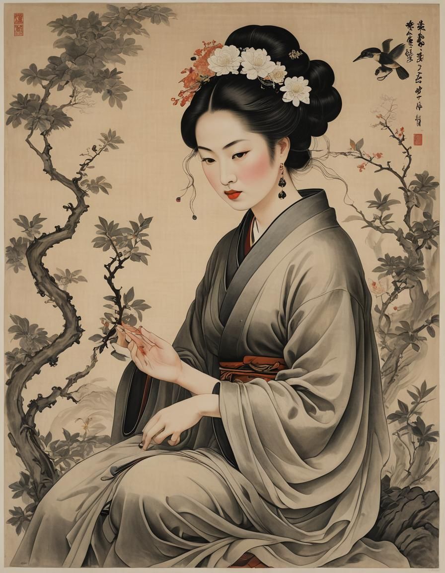 Woman in the Style of Lín Fēngmián