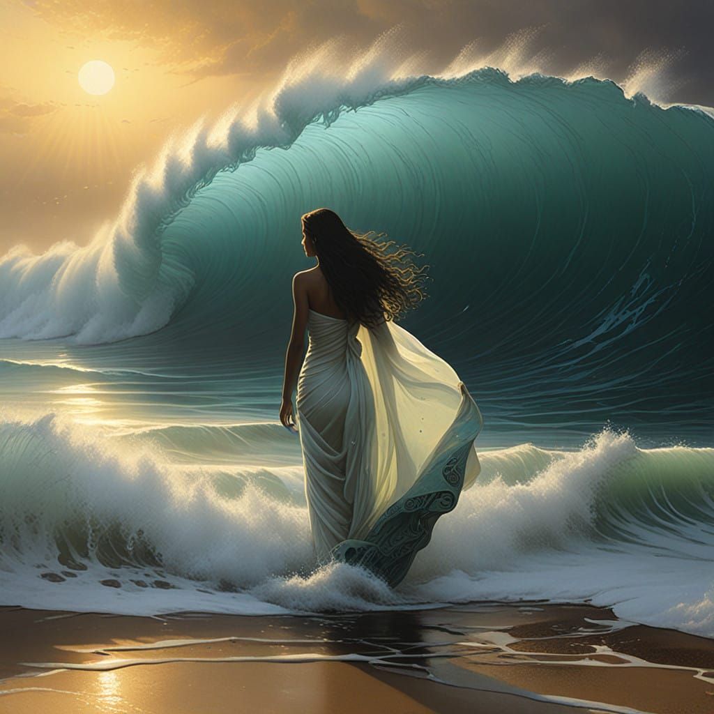 Embracing the Ocean's Divine Presence