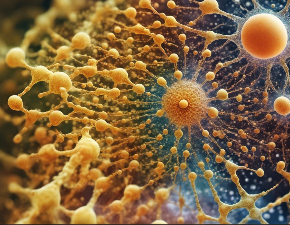 Microscopic Cellular World: Abstract Spectral Art