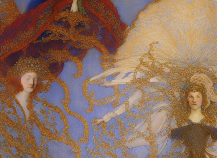 Copper-Haired Bride in Classical Oil Painting Style