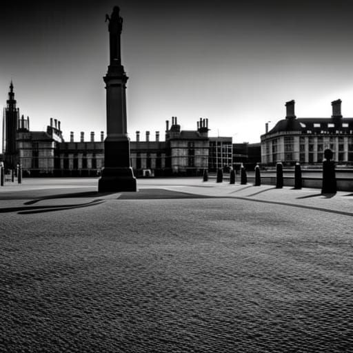 Creepy Shadow in Victorian London: Hyperrealistic Rendering