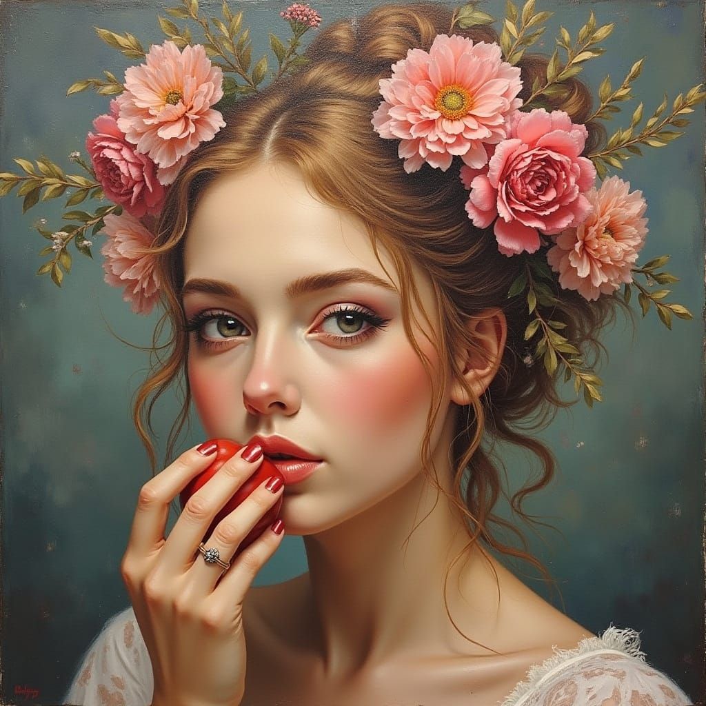 Abstract Painting with Vibrant Colors