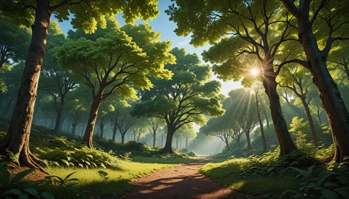 Serene Nature Scene in Realistic Style