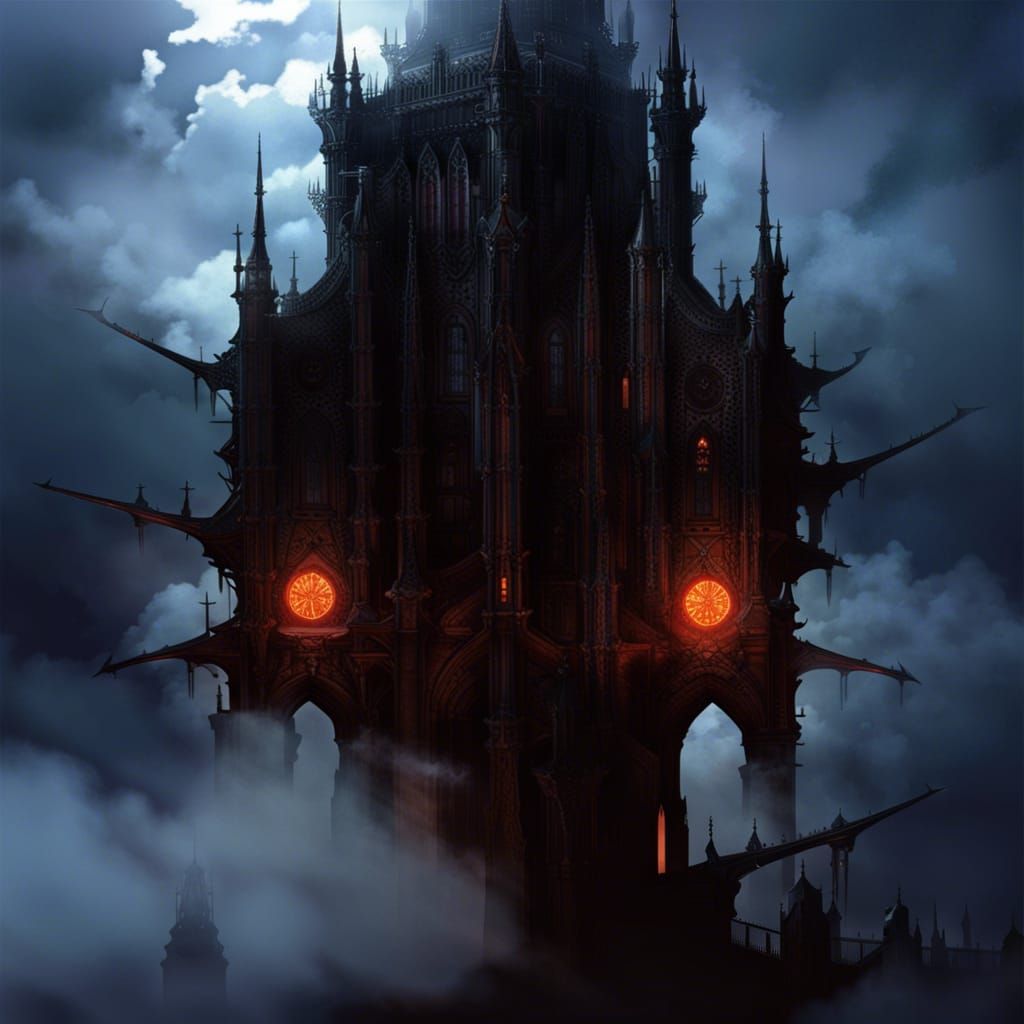 Dark Fantasy Tower: Anime Inspired Concept Art