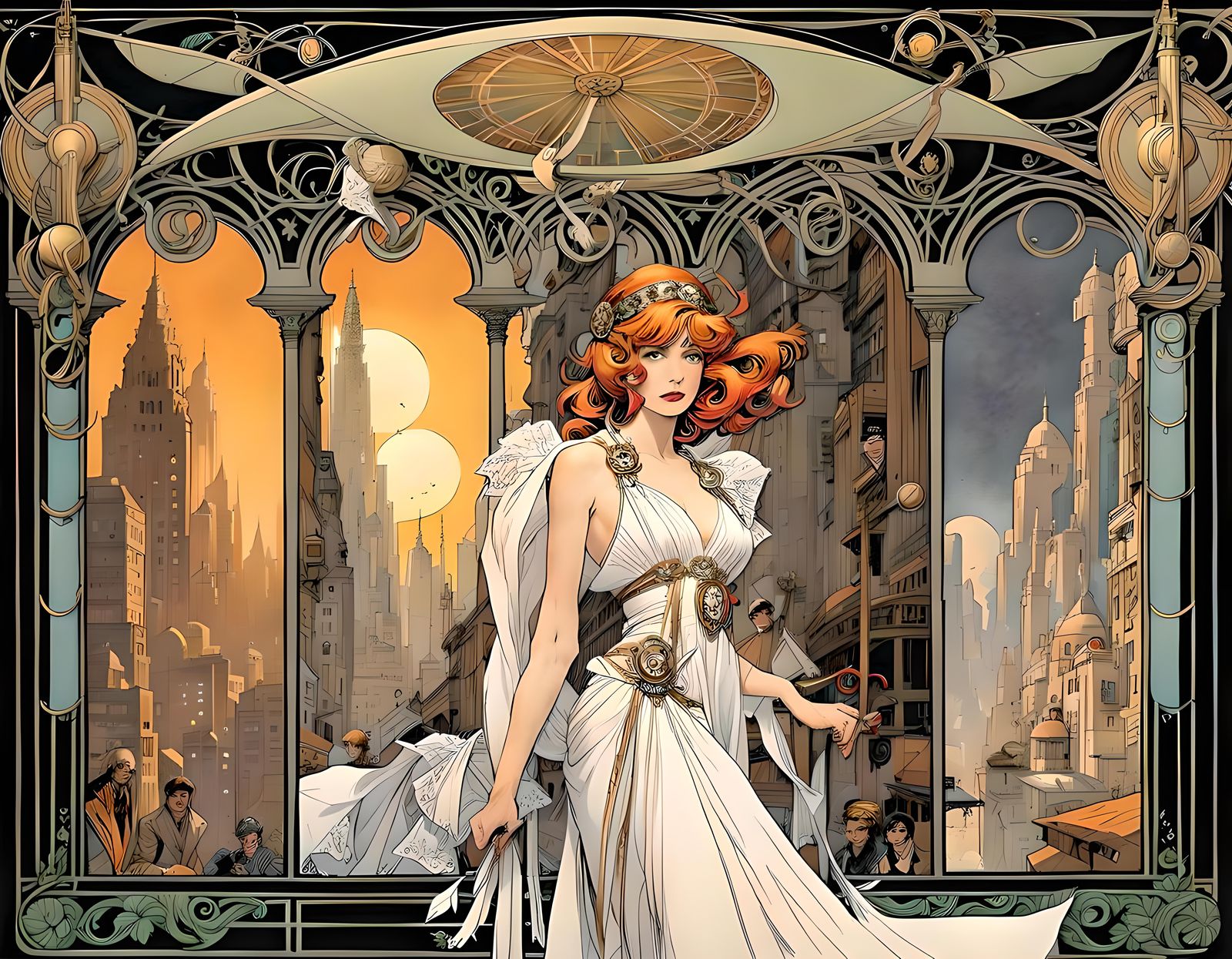 Art Nouveau Comic Book Pages Inspired by Clue