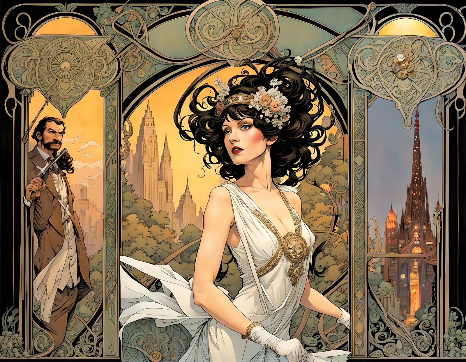 Art Nouveau Comic Book Pages