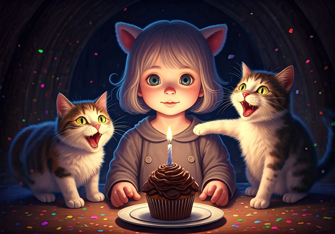 Whimsical MoogleMeg's Birthday in a Terry Pratchett Style