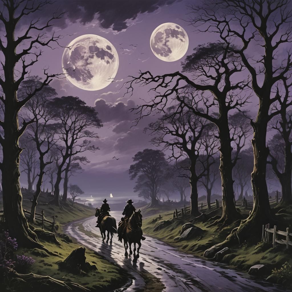 Highwayman Riding to The Old Inn Door