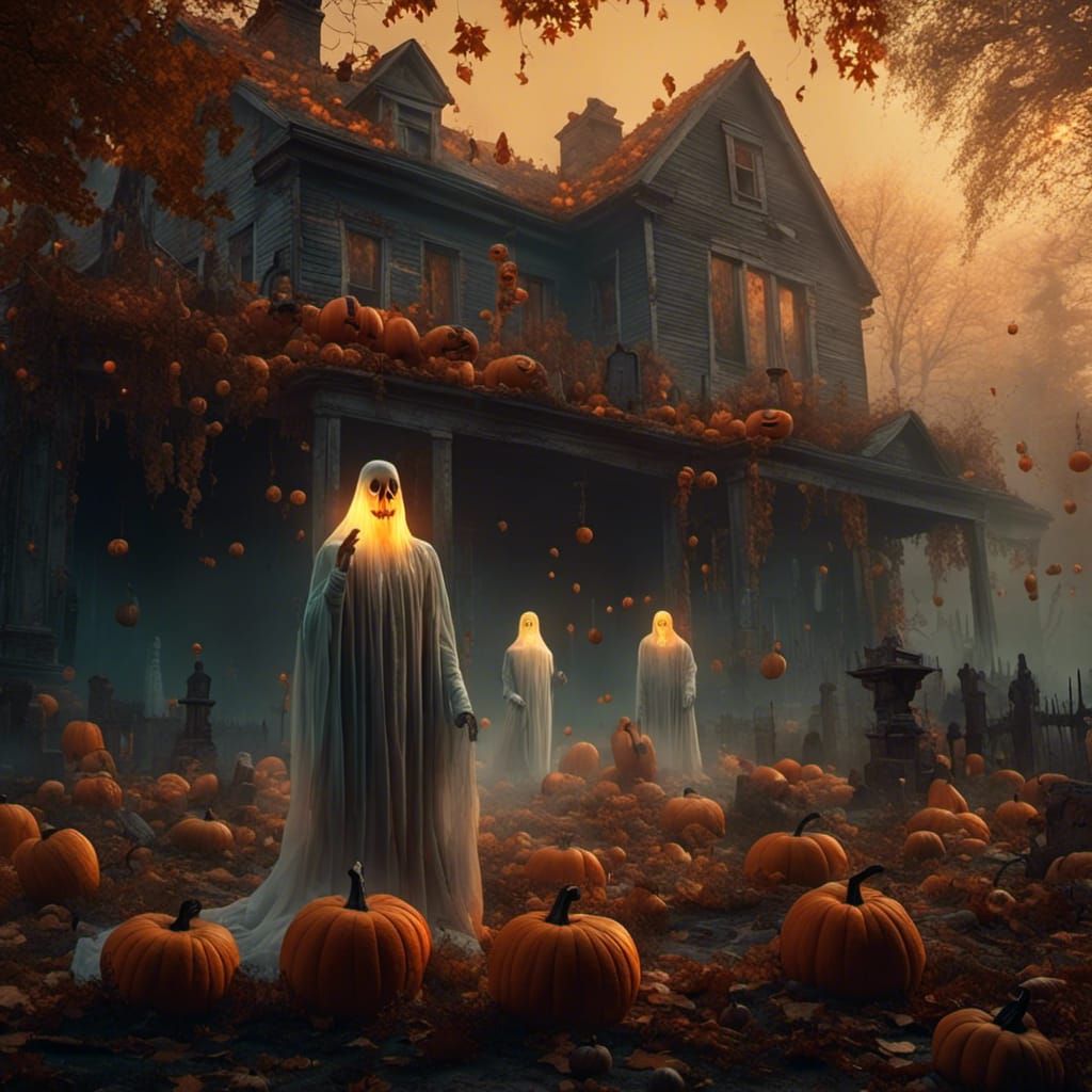 Eerie Jack-o'-Lanterns Light Haunted Pumpkin Patch