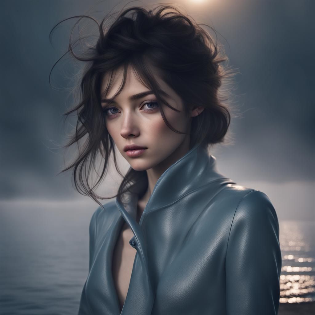 Foggy Seascape with Glossy Effect