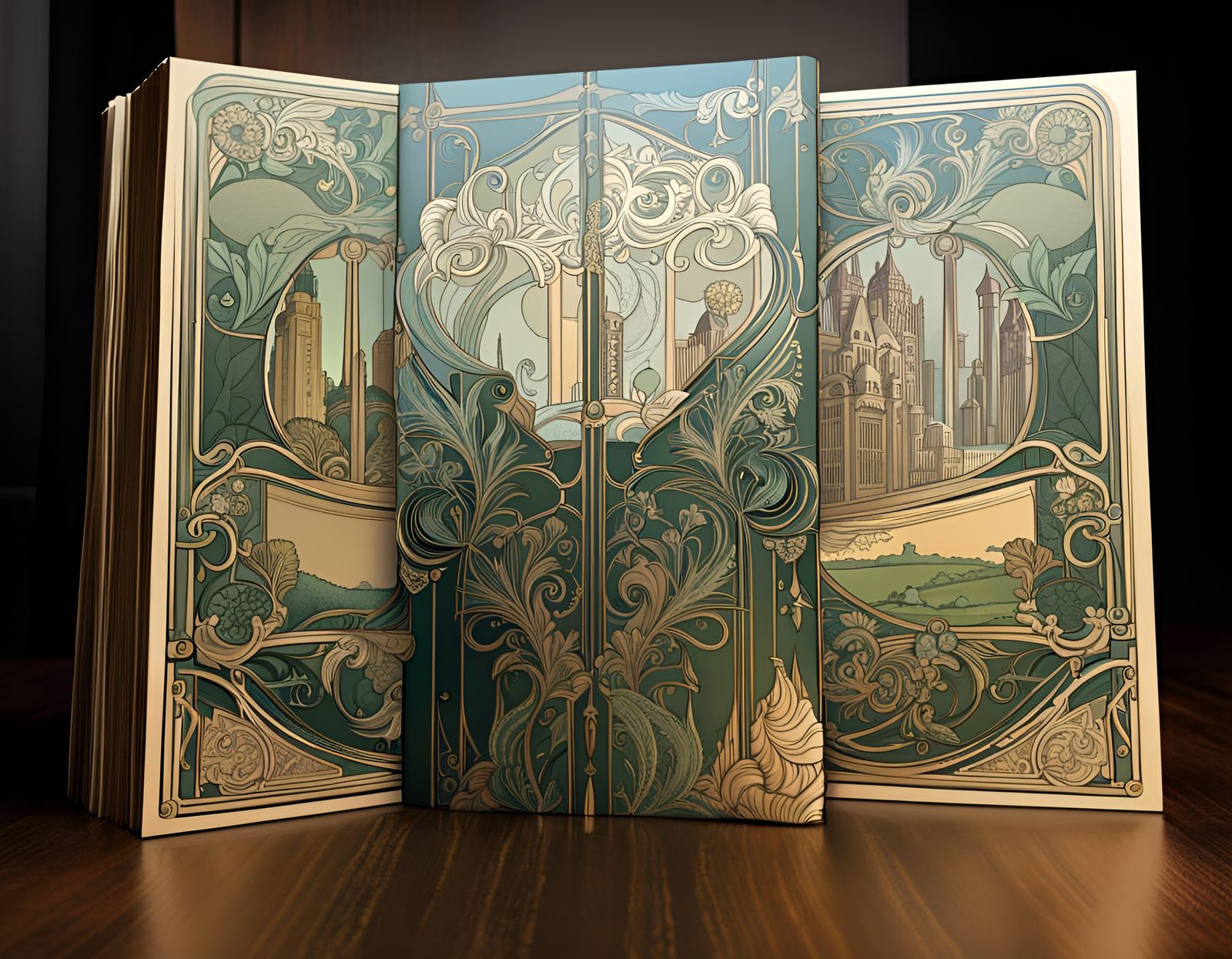 Art Nouveau Graphic Novel Illustration