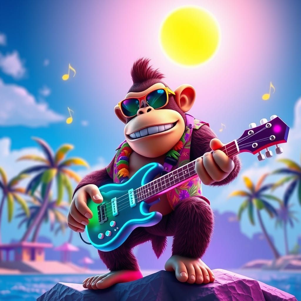 Donkey Kong Rocks a Tropical Island Concert