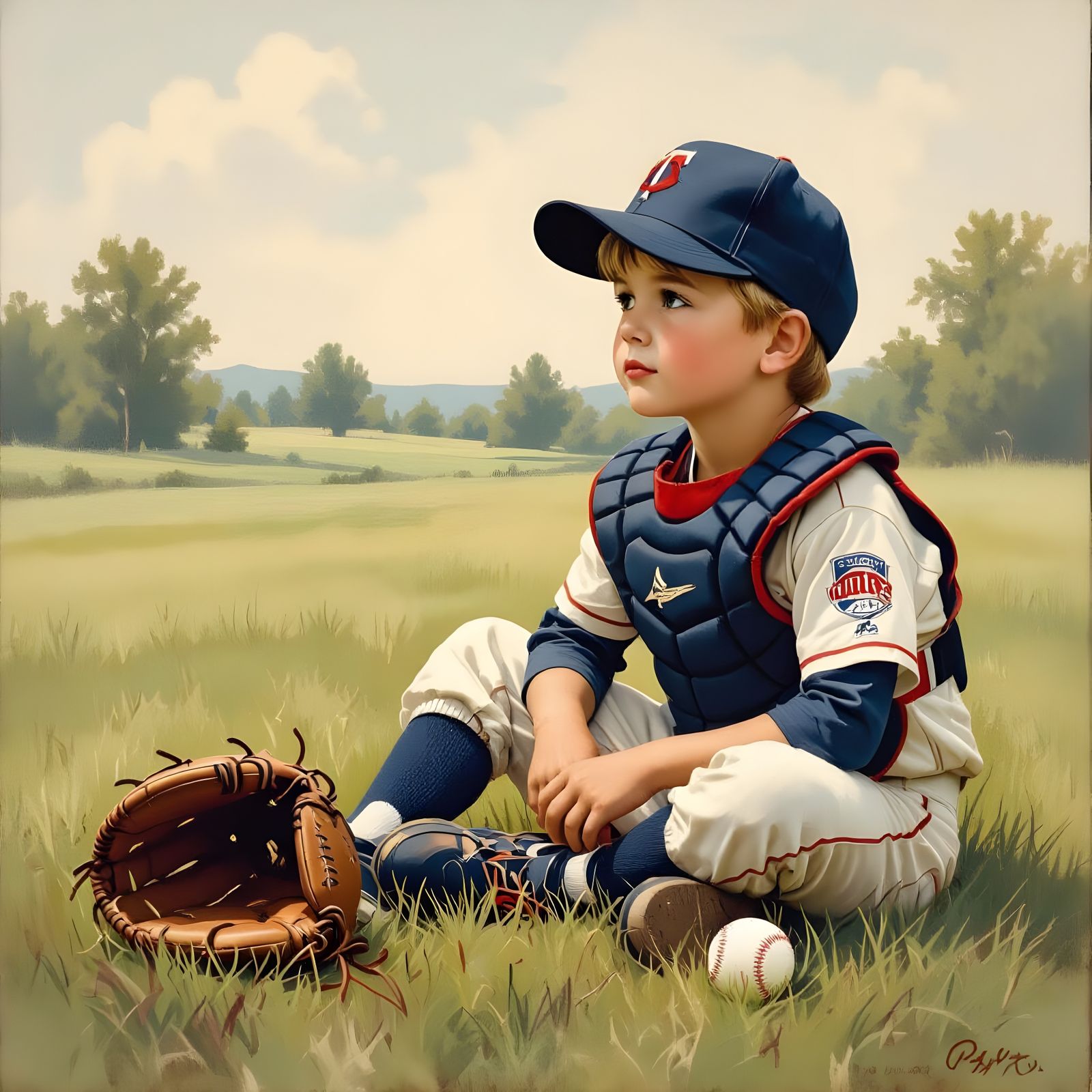 Boy's Baseball Dream: Catcher for Minnesota Twins
