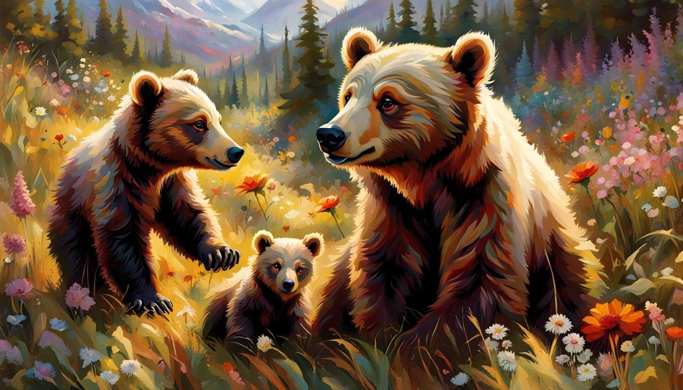 Bear with Cubs