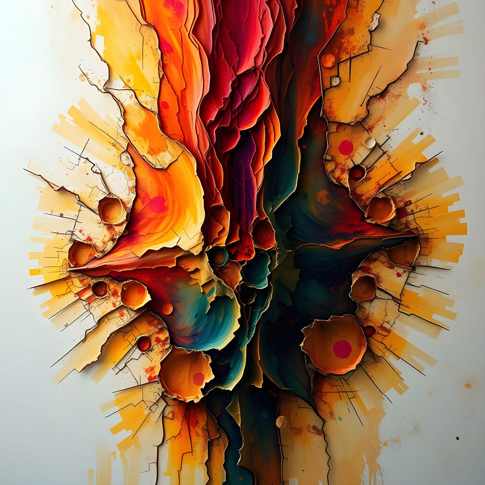 Vibrant Fractal Forms Erupt with Emotional Energy