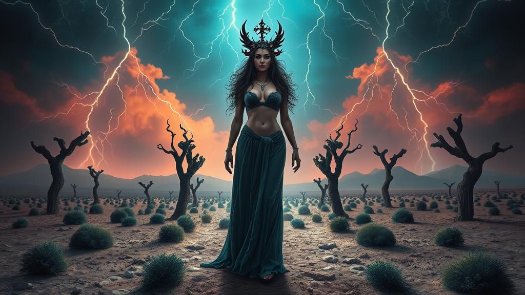 Gothic Rockstar Venus in a Psychedelic Wasteland