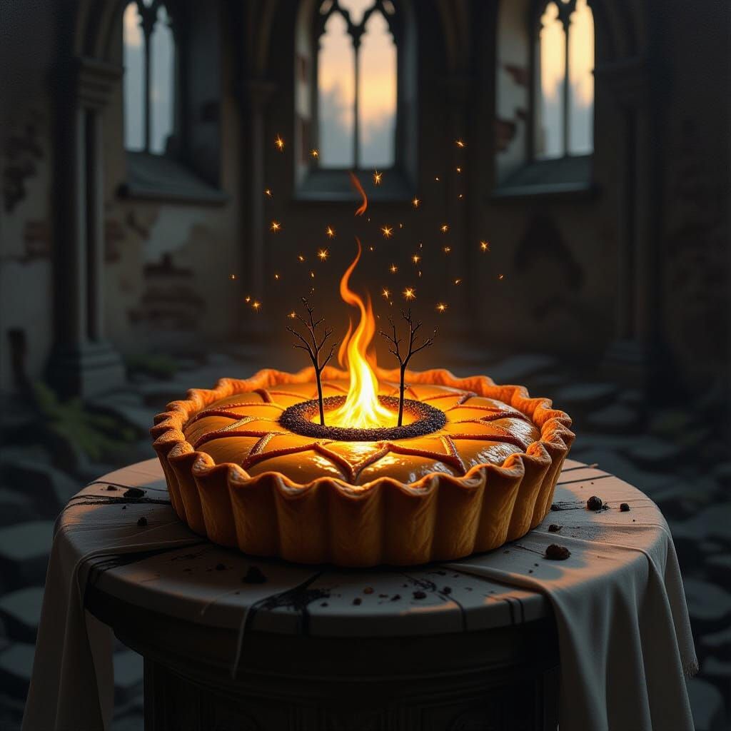Haunting Ashen Heart Tart with Ember Center
