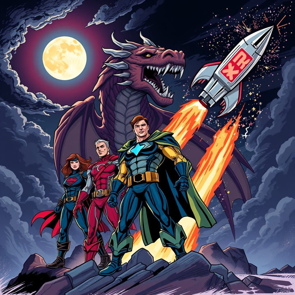 Captain Carlos and the Avengers Battle Waltonius the Dragon...