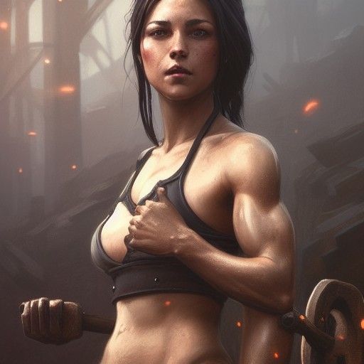 Ethereal Blacksmith at the Forge: Art Nouveau Style