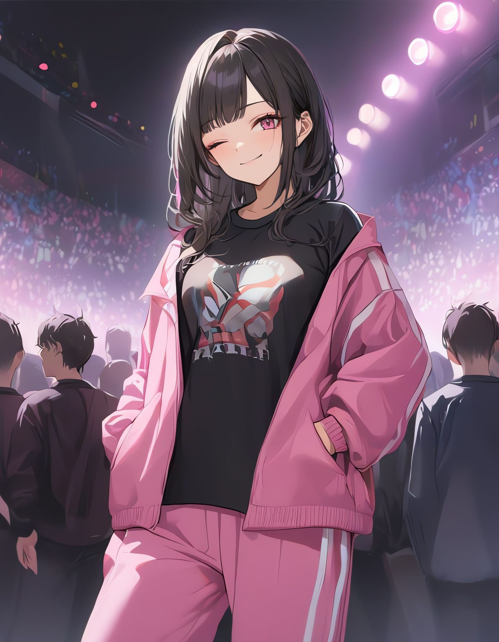 Surreal Gyaru Idol Smizes in Spotlight