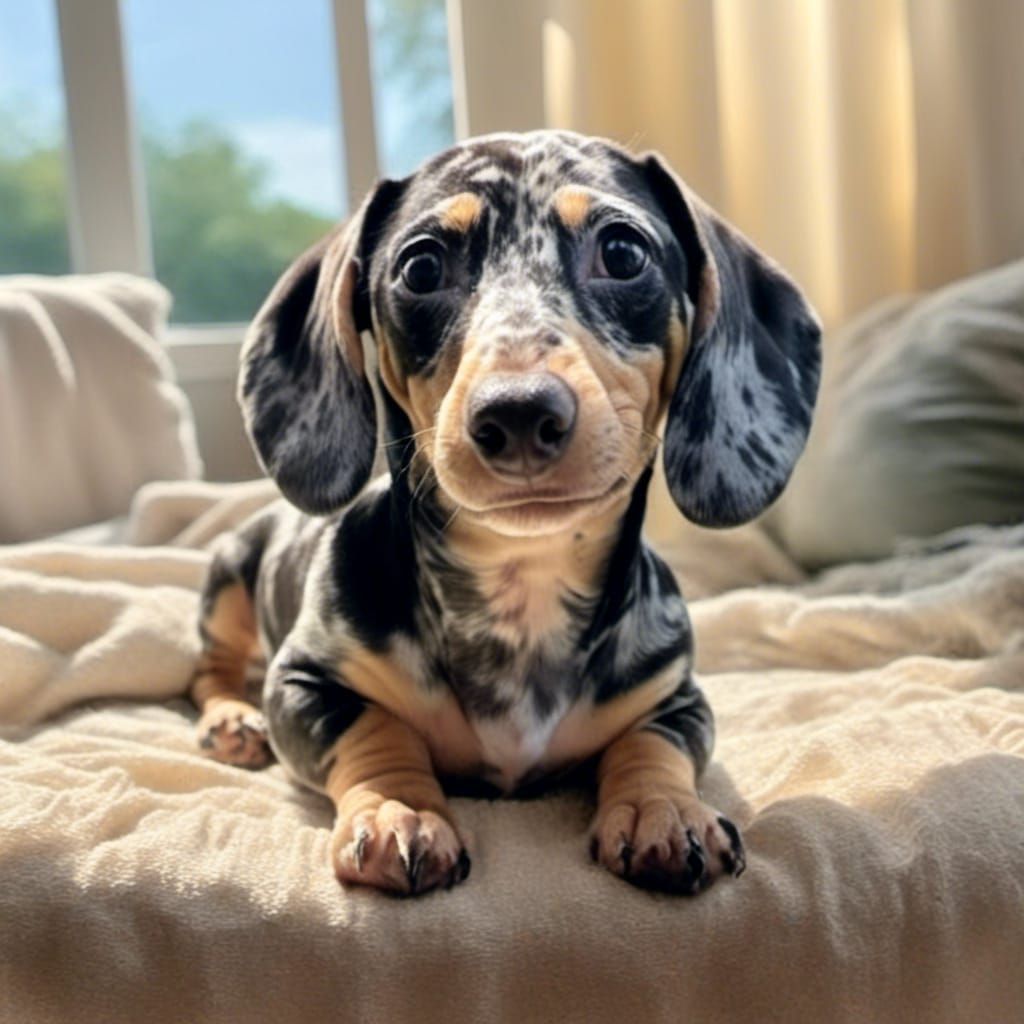 Dreamy Watercolor Dog Portrait with Divine Light