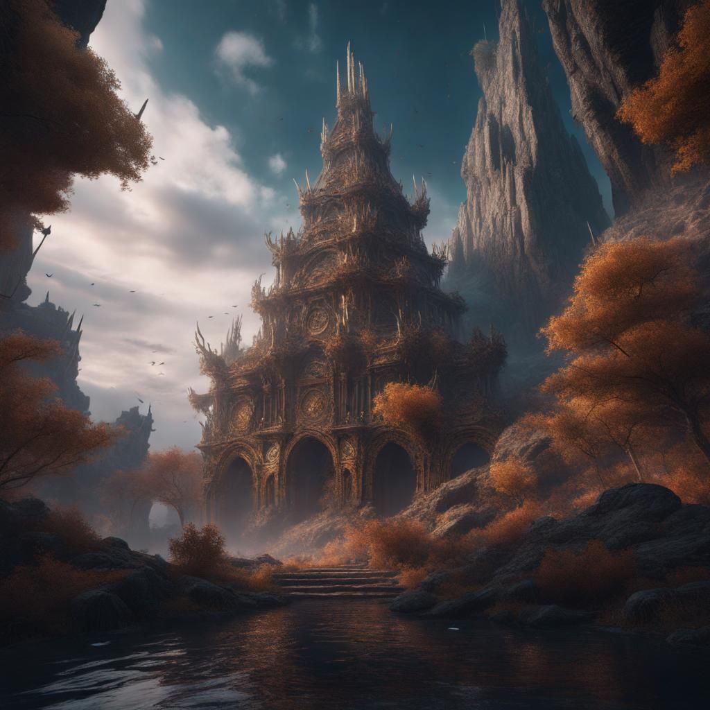 Detailed Matte Painting of a God