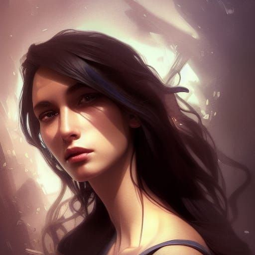 Detailed Portrait of Merlin in Art Nouveau Style