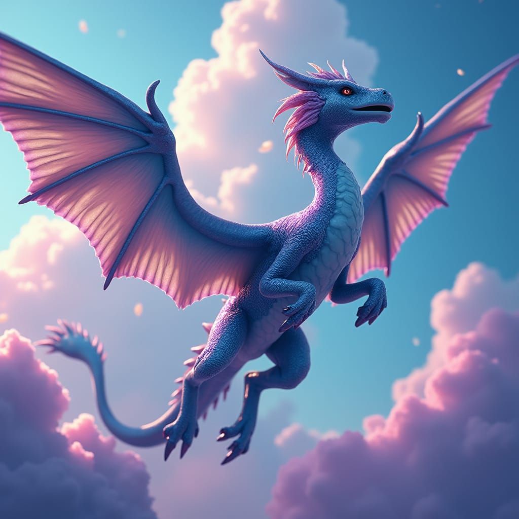 Flying Pig in Fantasy Concept Art Style