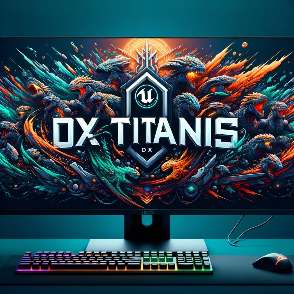 Energetic 'DX Titans' Title Design as Matte Painting