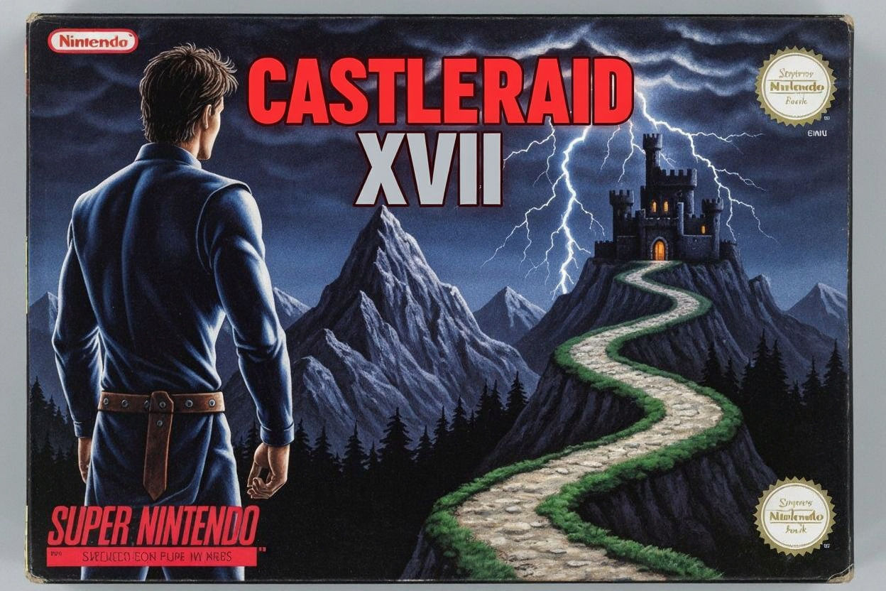 Super Nintendo Style Dark Castle Scene