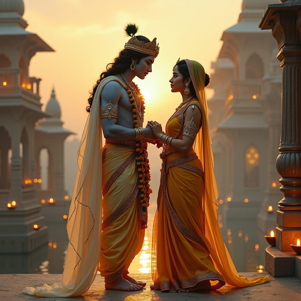 Krishna and Radha on the Varanasi Ghats