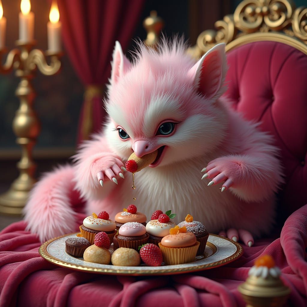 A Little Creature eating Cupcakes 🎂 *4*