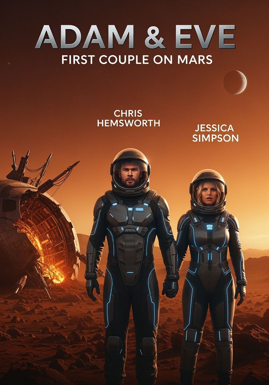 Astronauts on Mars: Cinematic Movie Poster