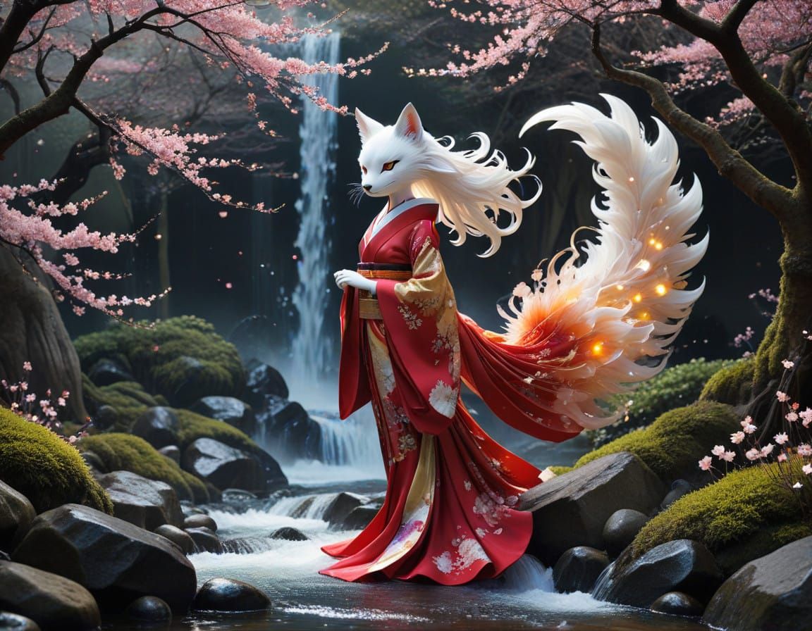 Tengoku Kitsune Japanese Art