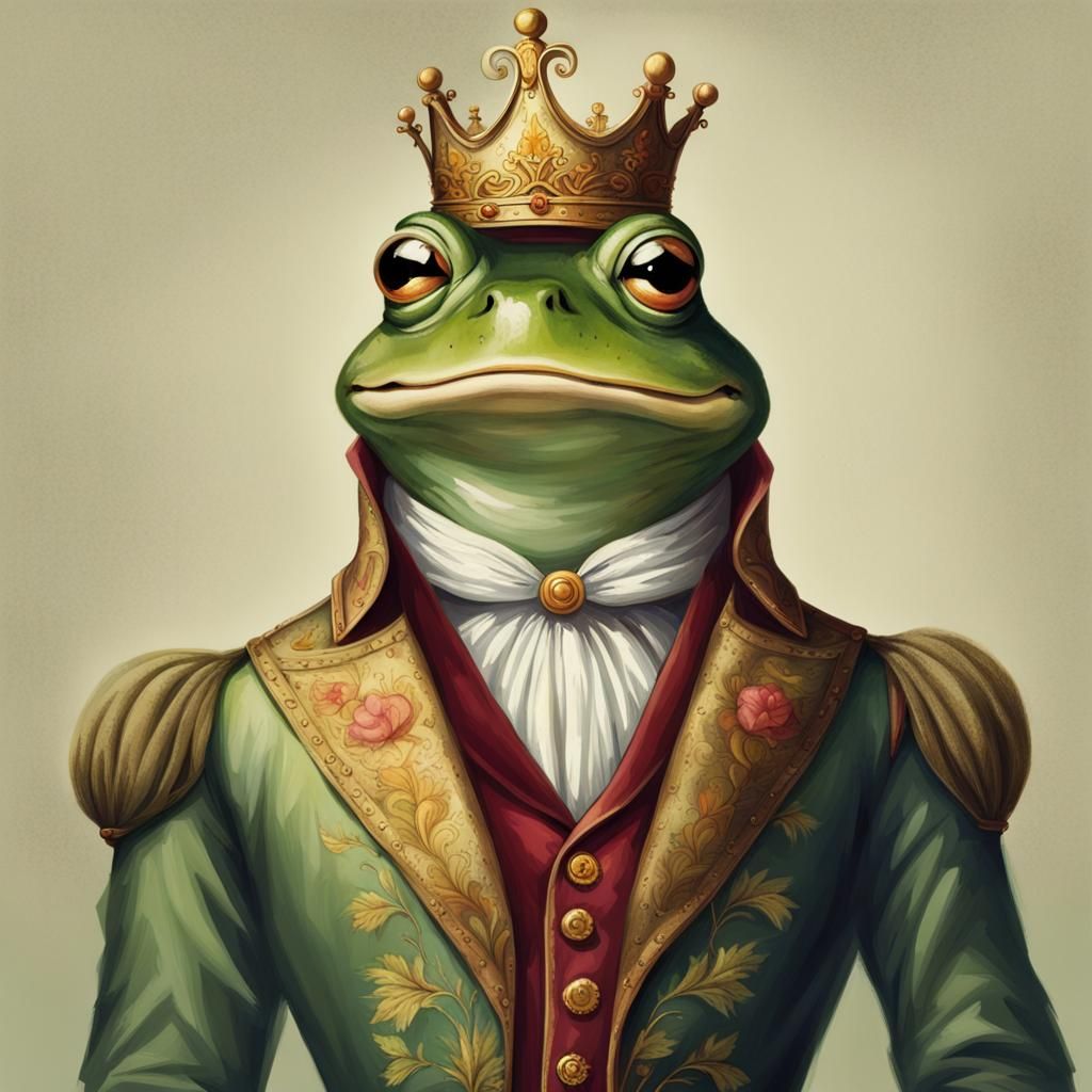 Frog Fairytale Prince Anthropomorphic Character