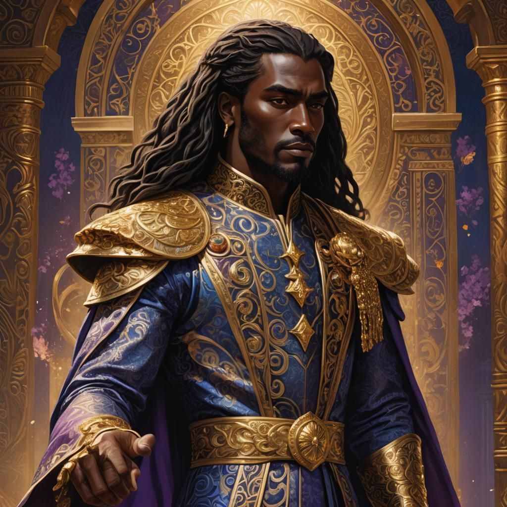 Elegant Vizier in Opulent Fantasy Concept Art