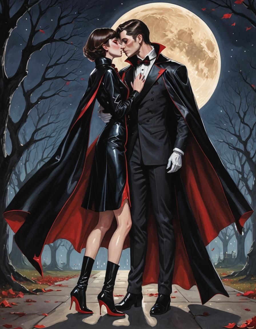Vampire Romance in Anime Art Style