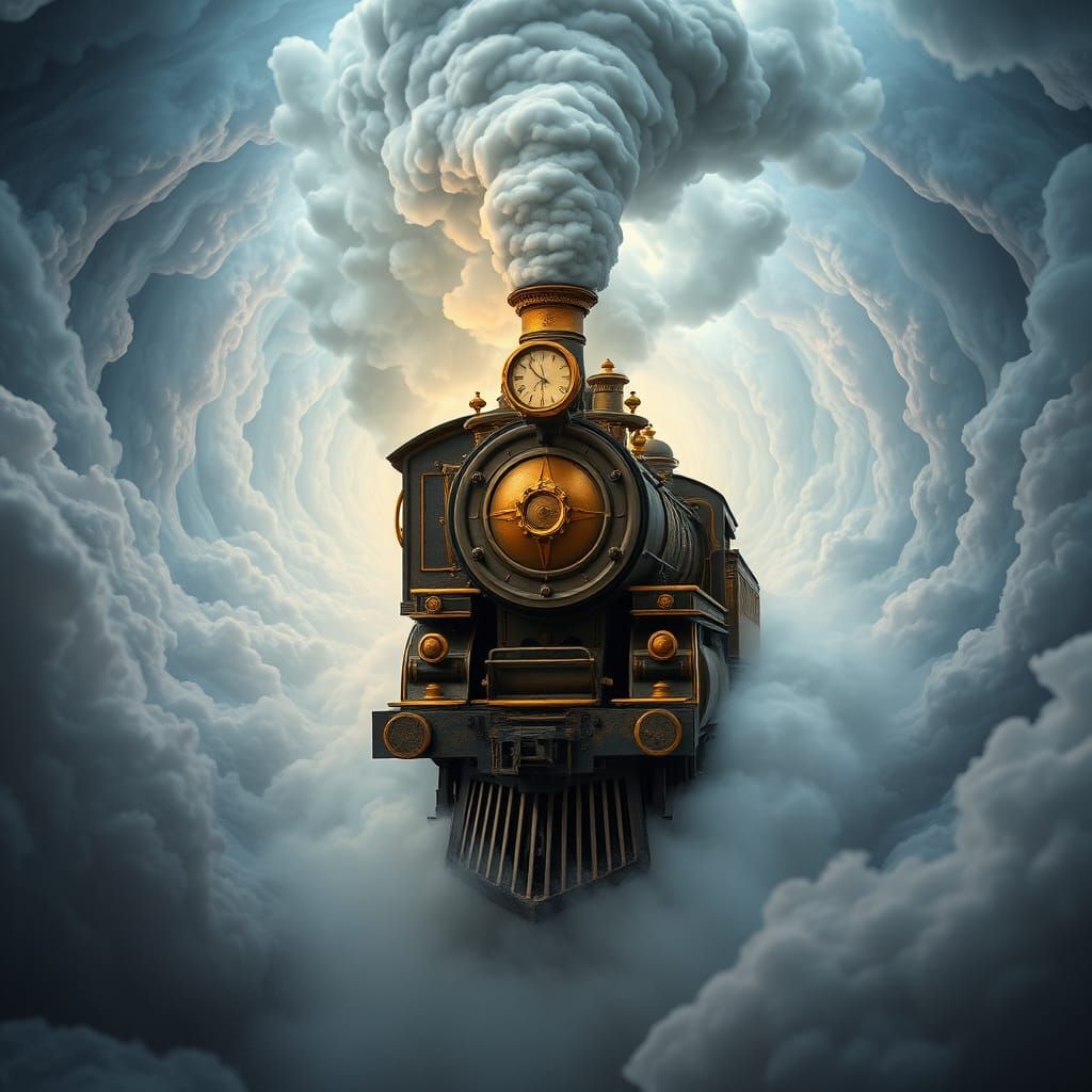Giotto-Style Steam Train in Time Vortex