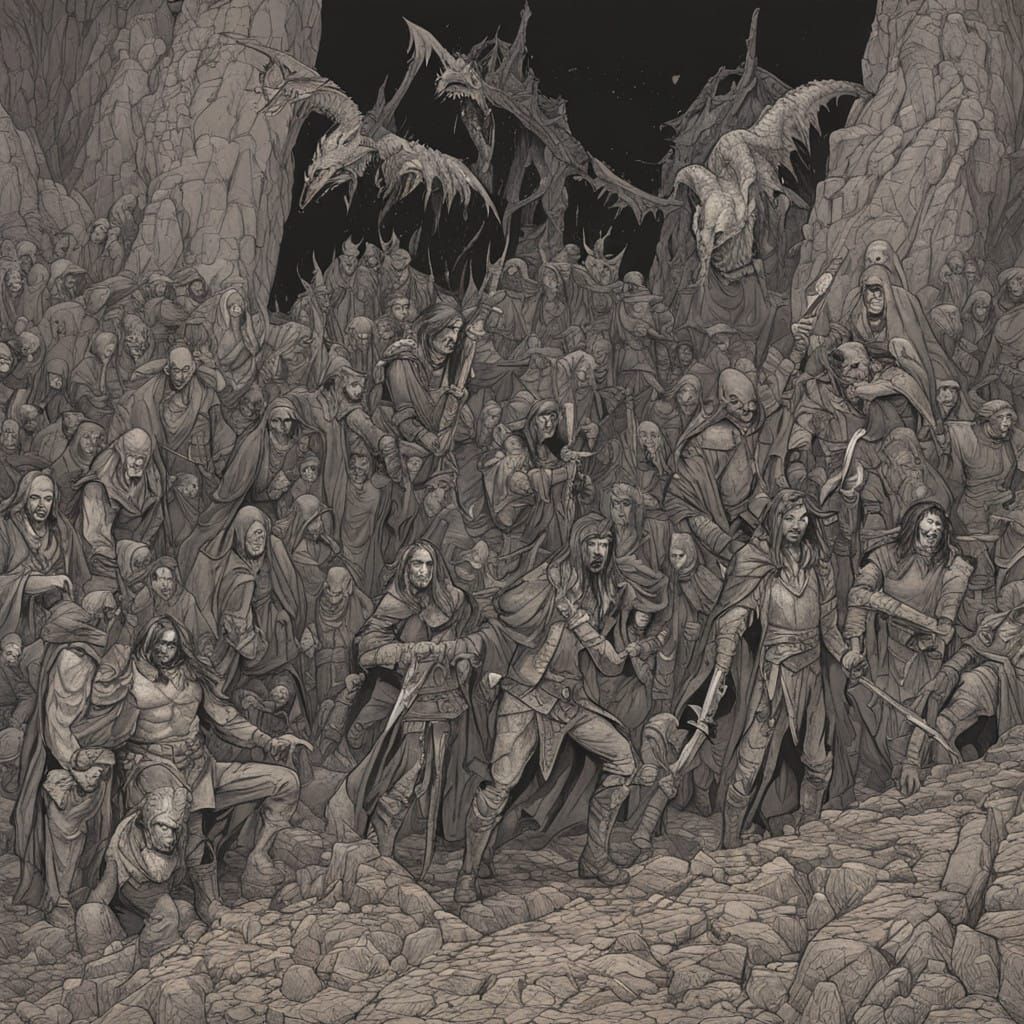 Fantasy Landscape in a Grim Dark Aesthetic