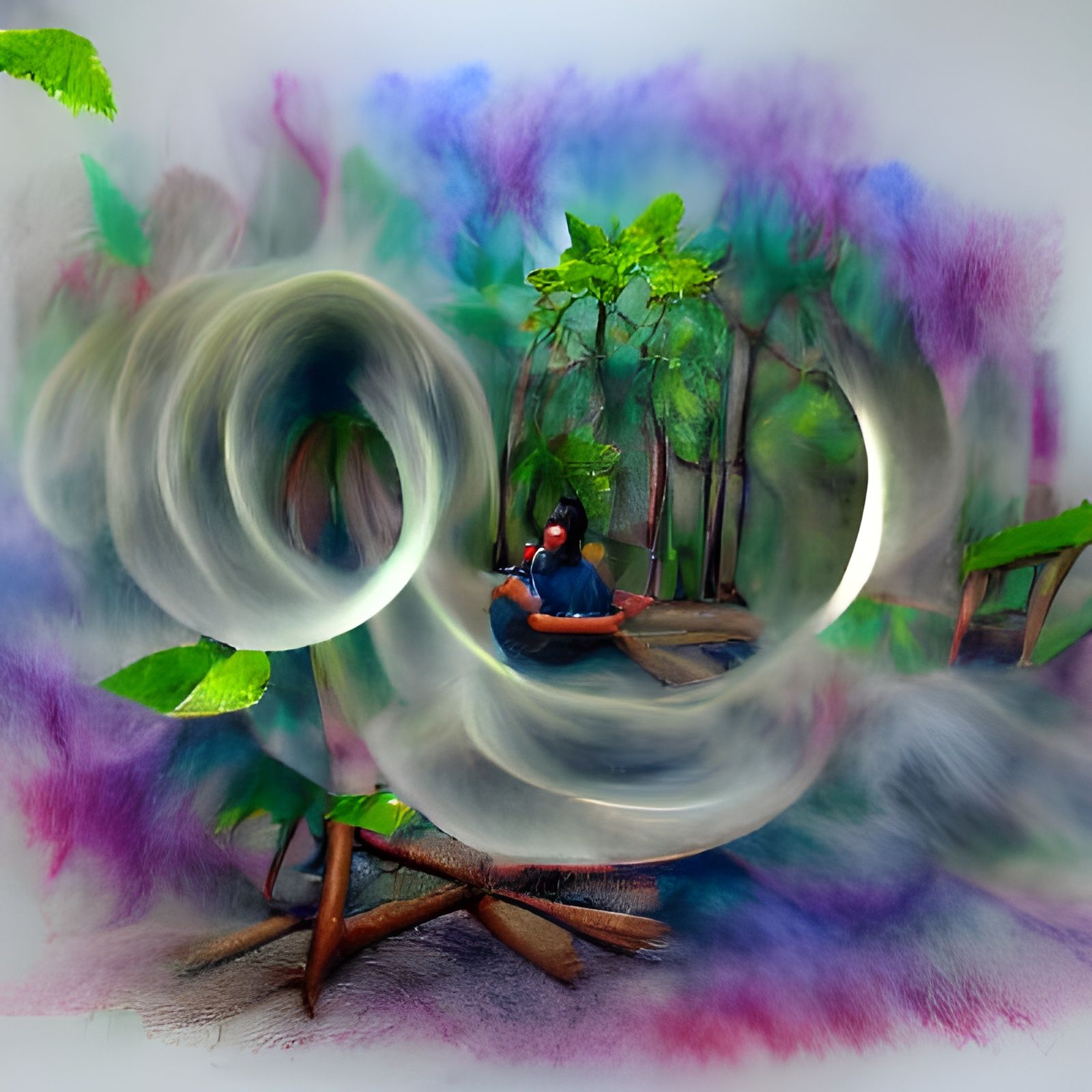 Psychedelic Rainforest Meditation in Holographic Watercolor ...