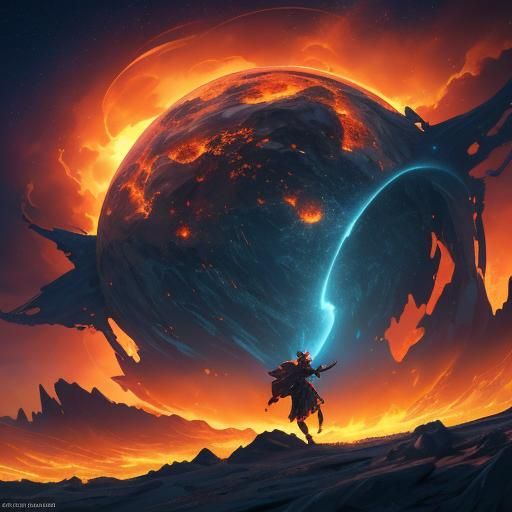 People on Fire Over Norway, Digital Matte Painting