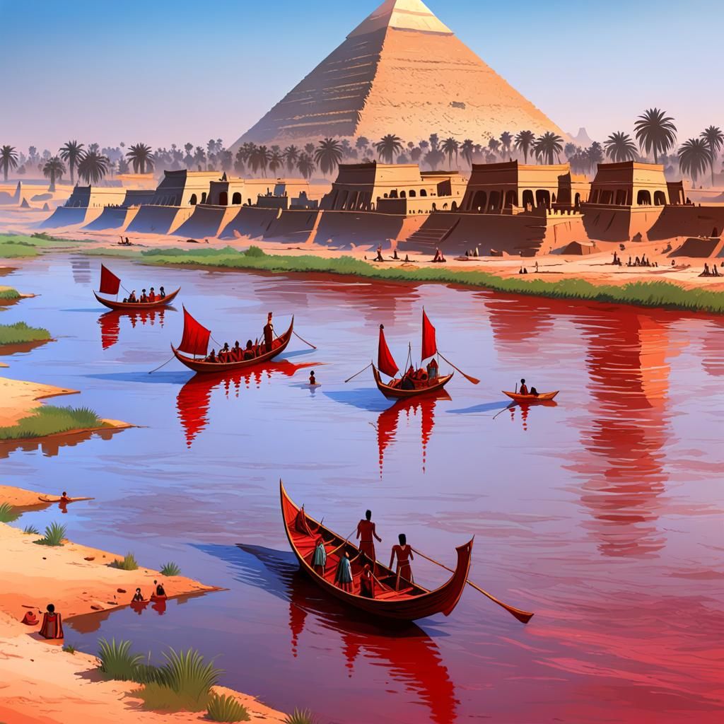 Ancient River of Blood in Egyptian Style