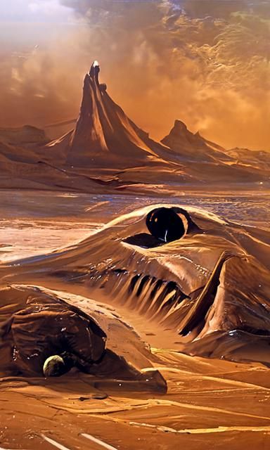 Arrakis: A Sci-Fi Desert Planet Illustration