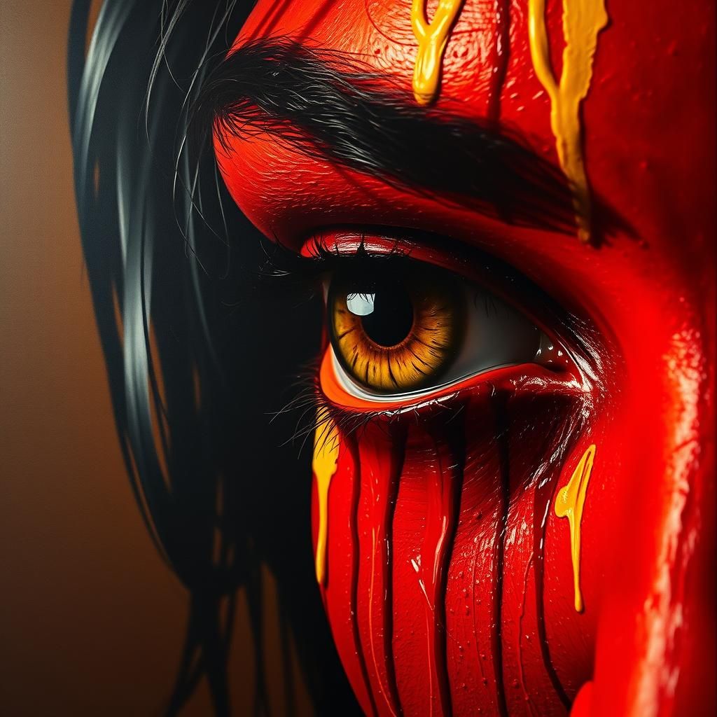 Jungle Eye: Retro Oil Painting with Palette Knife