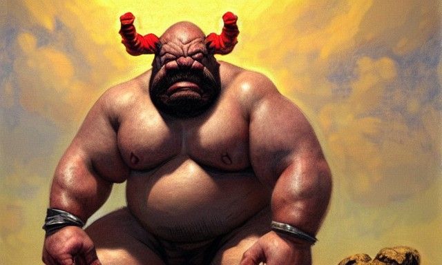 Hyperrealistic Pig-Man Dwarf in Marvel Comic Style