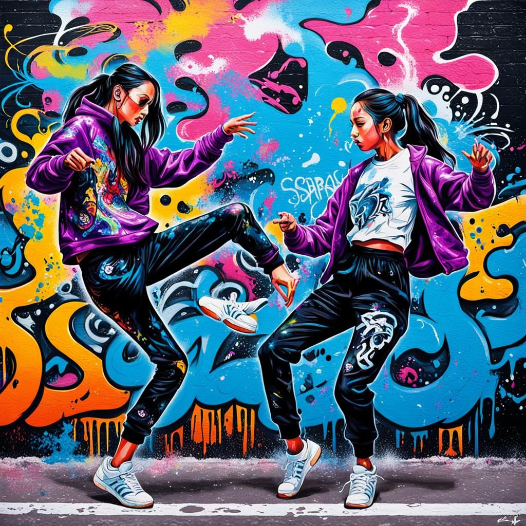 Nora Fatehi's Dance Moves in Graffiti Art